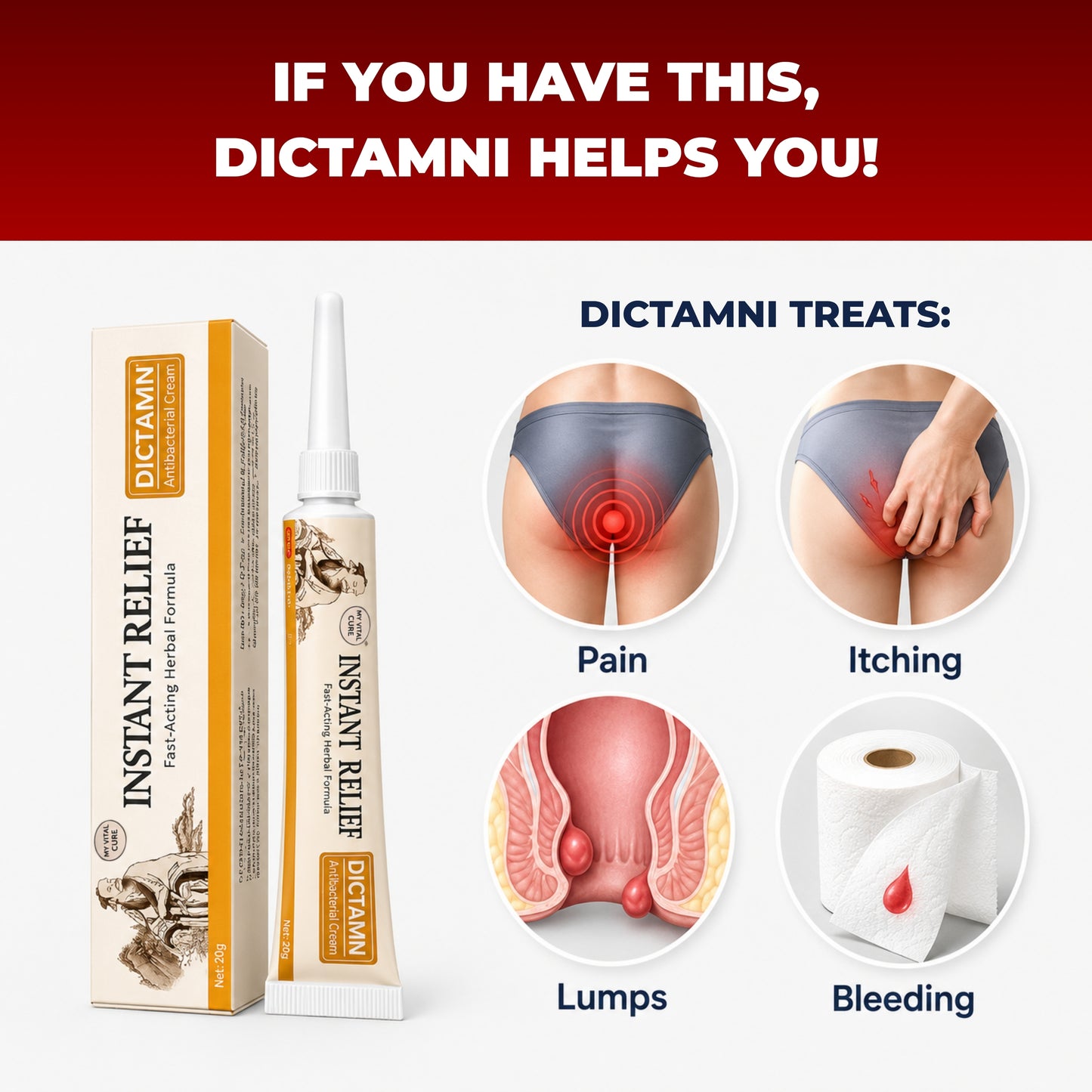 Dictamni Herbal Hemorrhoid Ointment — Buy 2, Get 1 Free