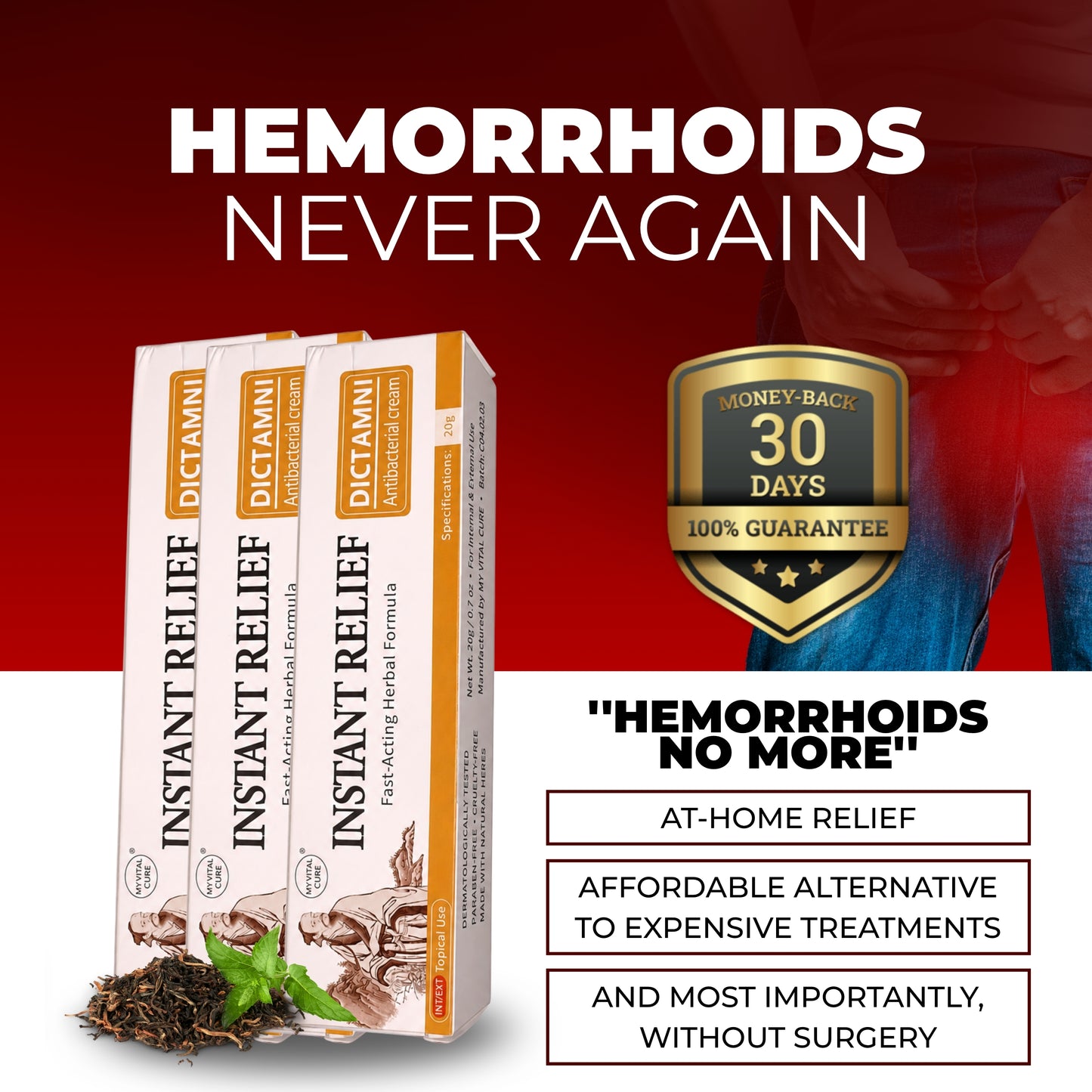 Dictamni Herbal Hemorrhoid Ointment — Buy 2, Get 1 Free